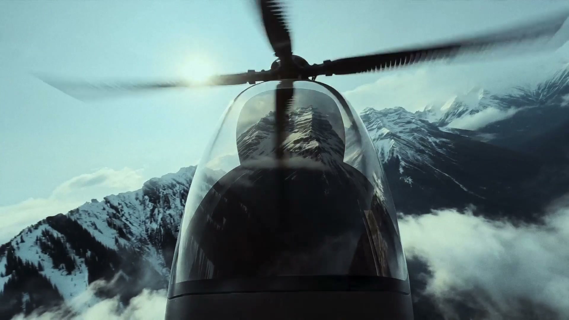 FlyNow eCopter in flight over Alps